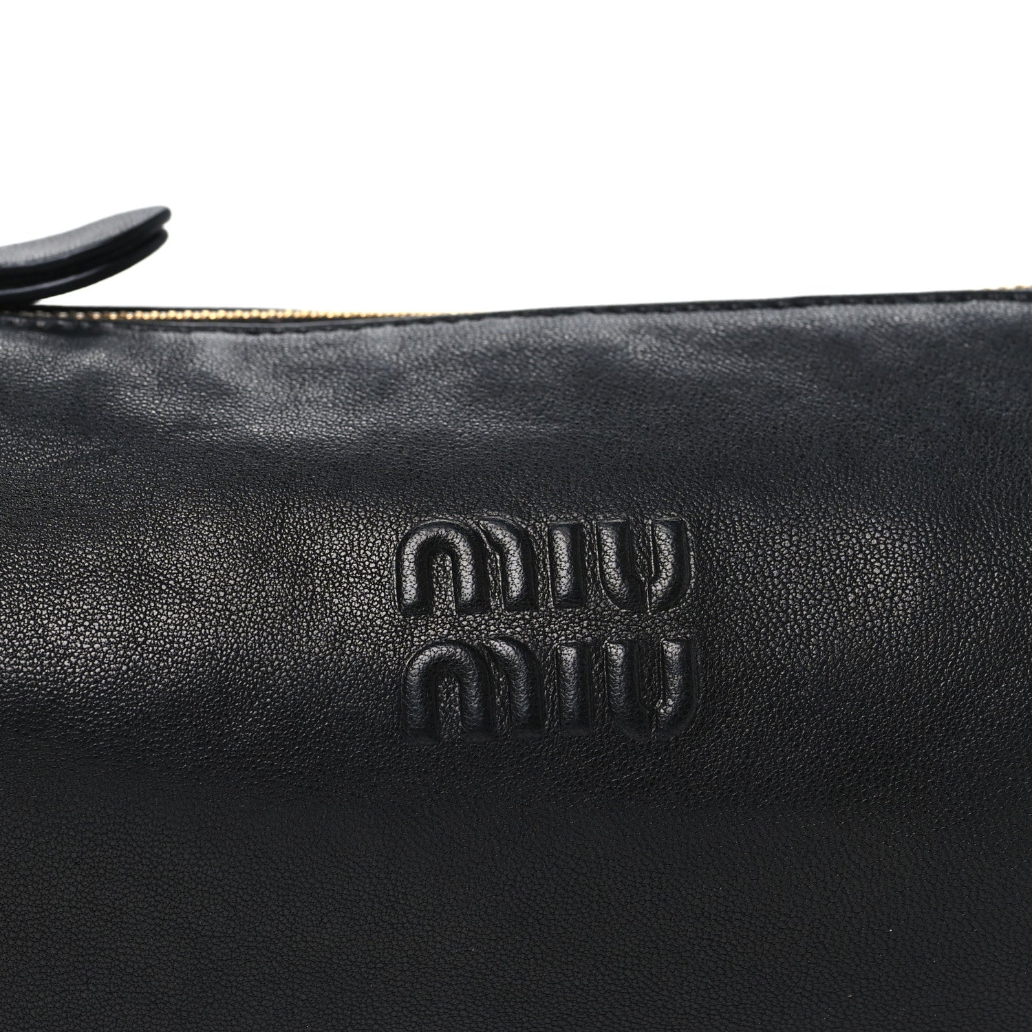 Miu Miu Nappa Aviator Mini Pouch Black 6 of 9