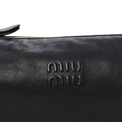 Miu Miu Nappa Aviator Mini Pouch Black 6 of 9