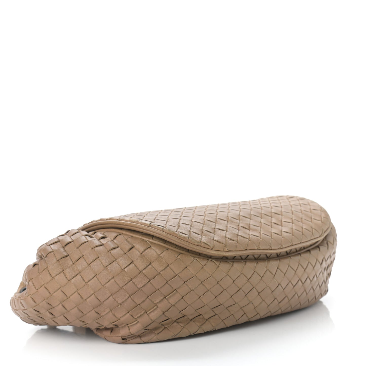 Nappa Intrecciato Small Messenger Flap Walnut