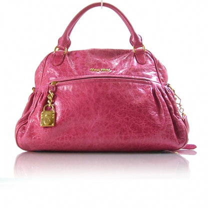 Miu Miu Nappa Charm Tote Peonia 1 of 12