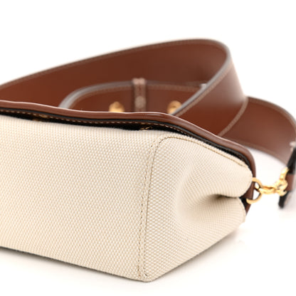 Burberry Cotton Canvas Horseferry Print Small Crossbody Bag White Tan 9 of 9