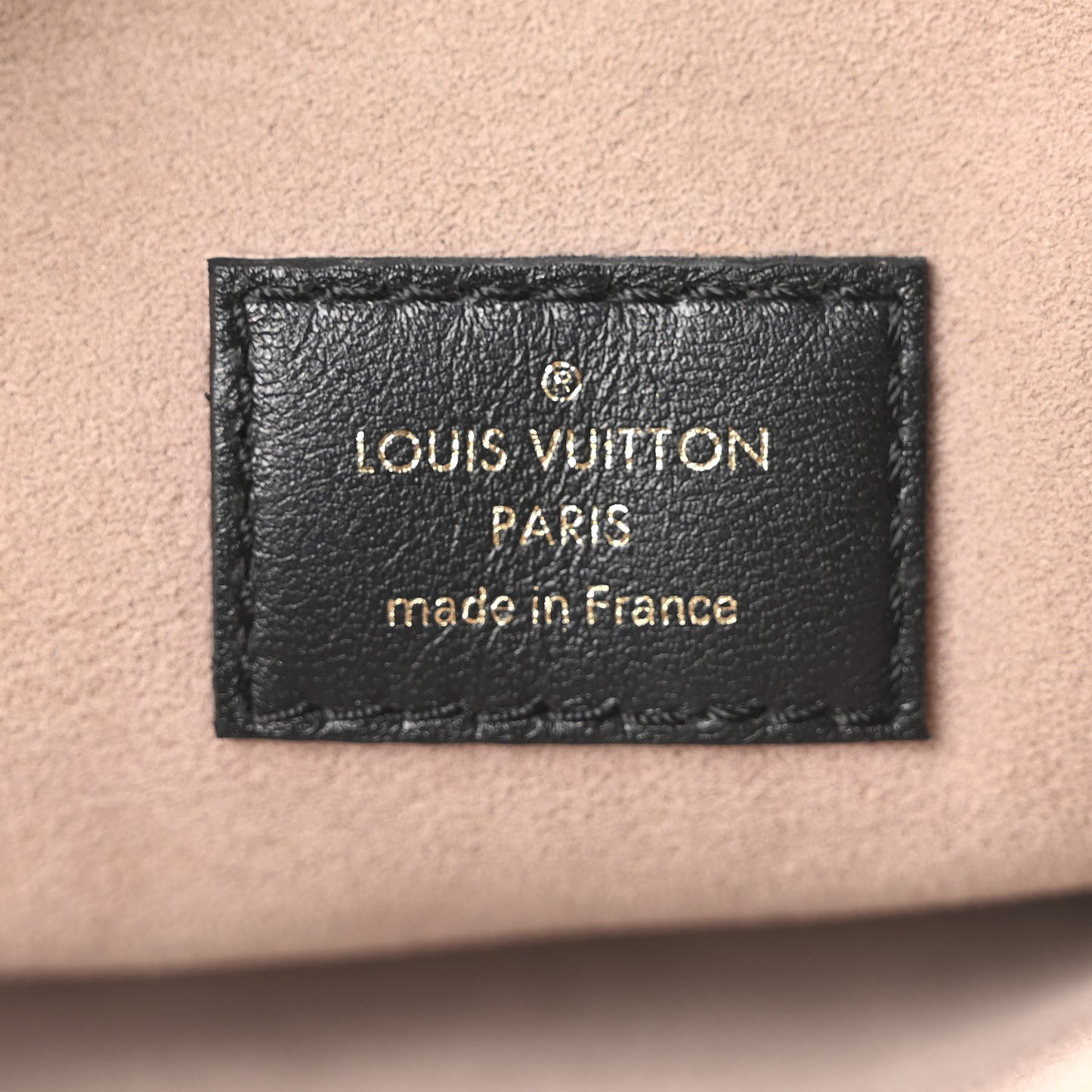 Lambskin Embossed Monogram Coussin PM Black