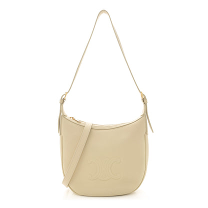 Celine Supple Calfskin Cuir Triomphe Small Heloise Shoulder Bag Limestone 1 of 13