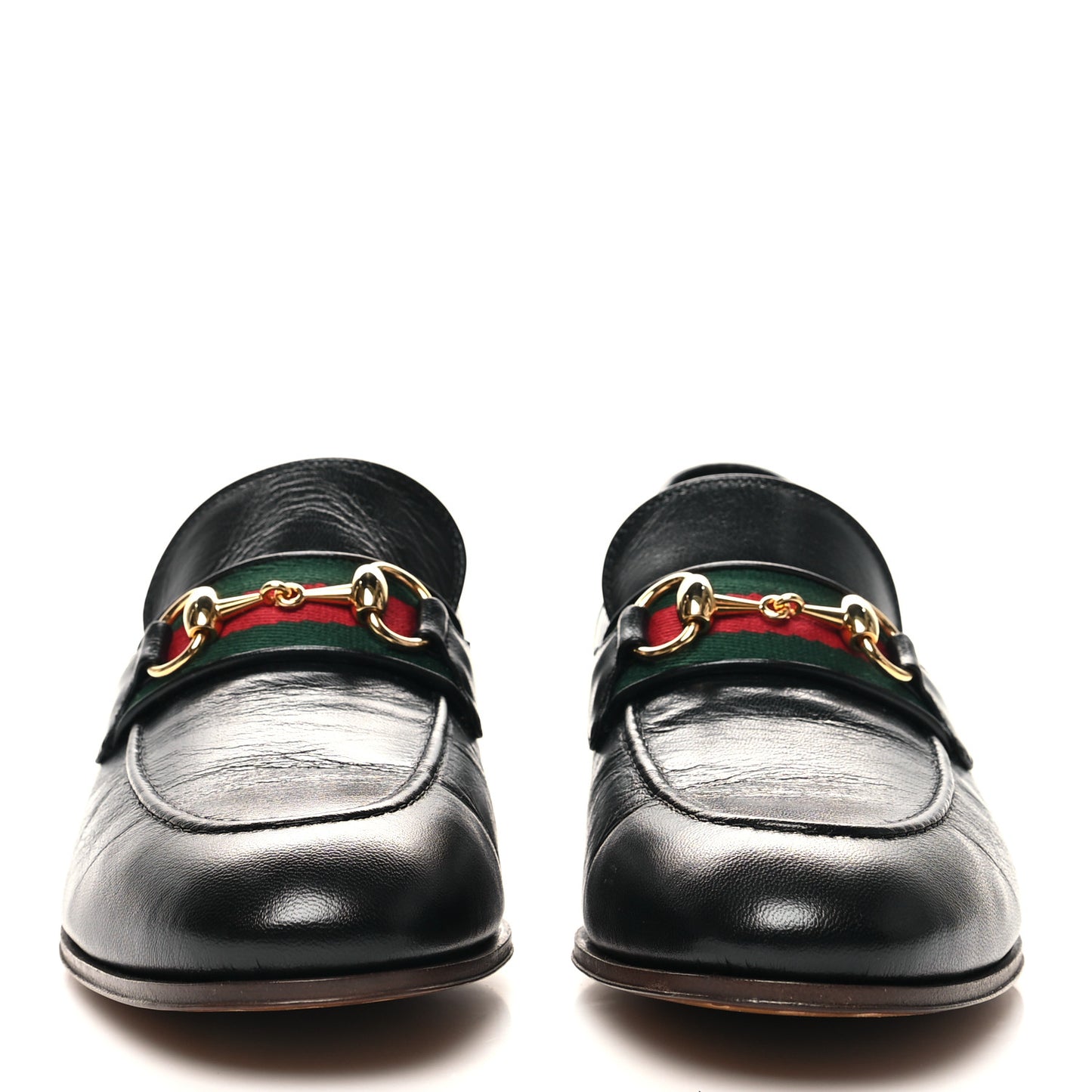 Goatskin Web Mens Horsebit Loafers 7 Black