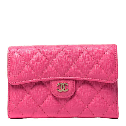 Chanel Caviar Quilted Medium Flap Wallet Pink 1 of 10