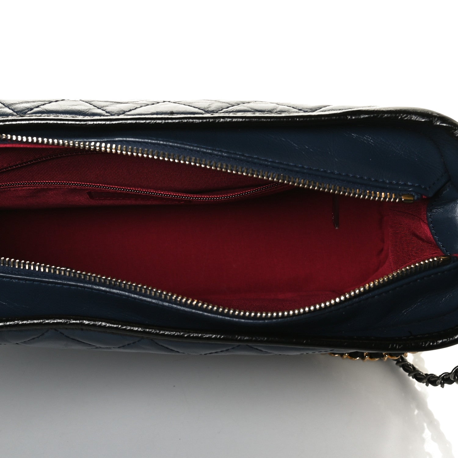 Chanel Aged Calfskin Quilted Medium Gabrielle Hobo Navy Black 5 of 16