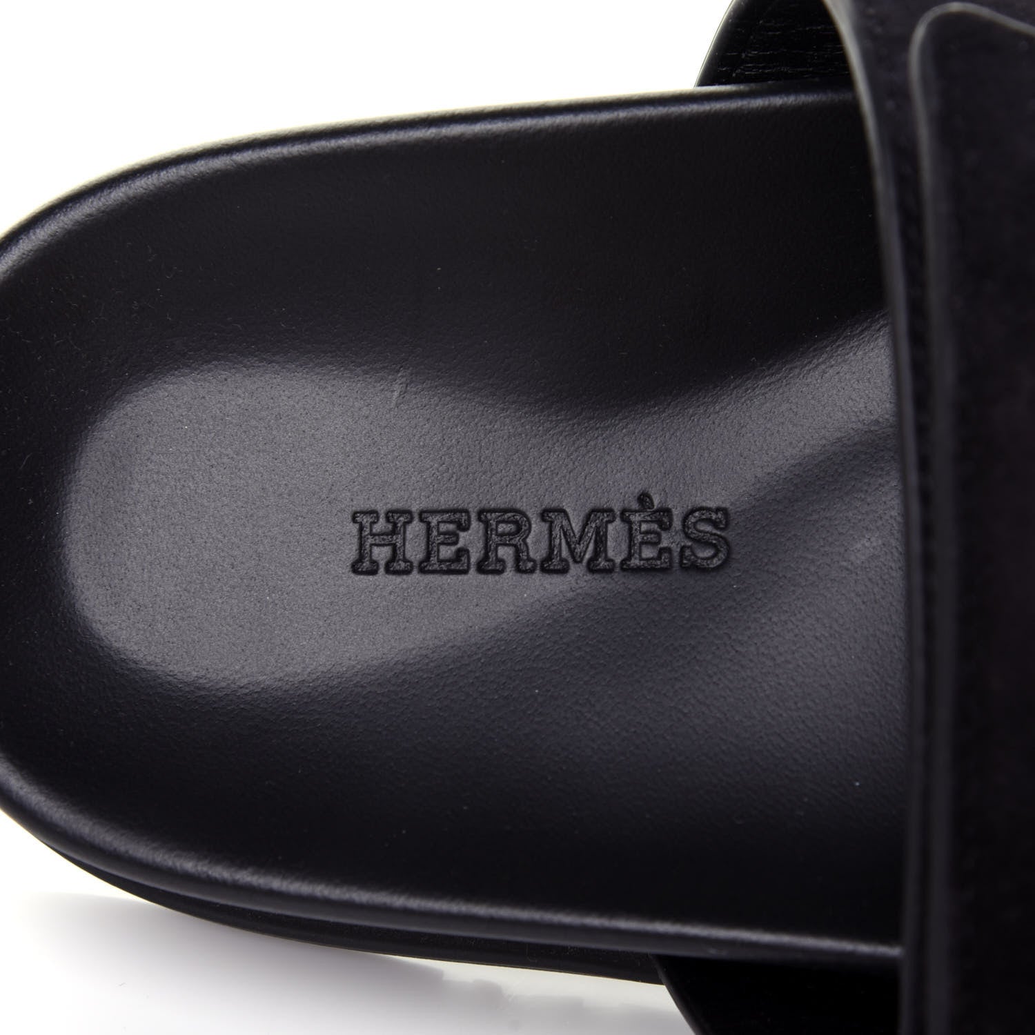 Hermes Suede Goatskin Womens Chypre Sandals 36 Black 9 of 11