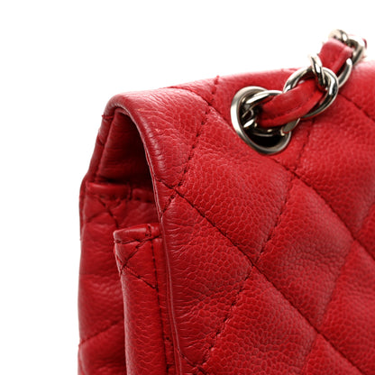 Chanel Soft Caviar Quilted Jumbo XL Single Flap Red 11 of 12