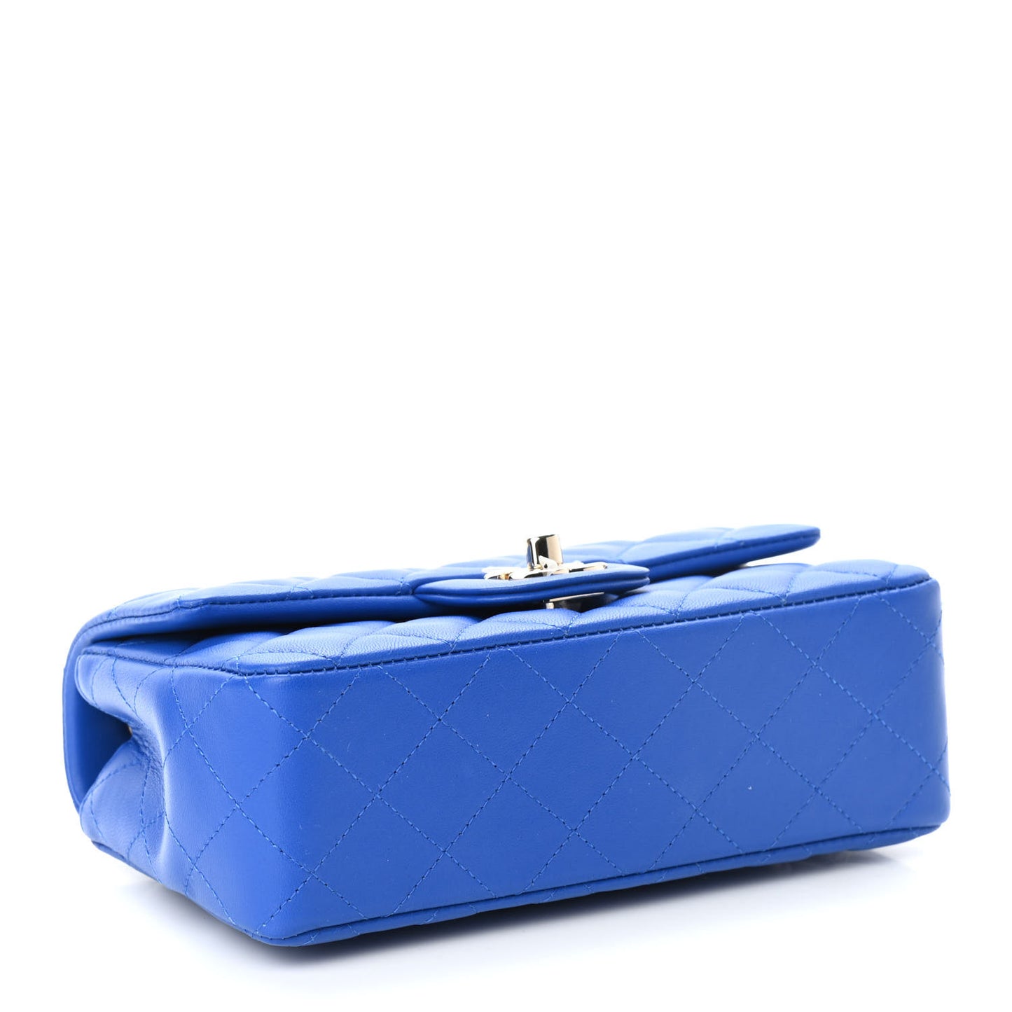 Lambskin Quilted Mini Rectangular Flap Royal Blue