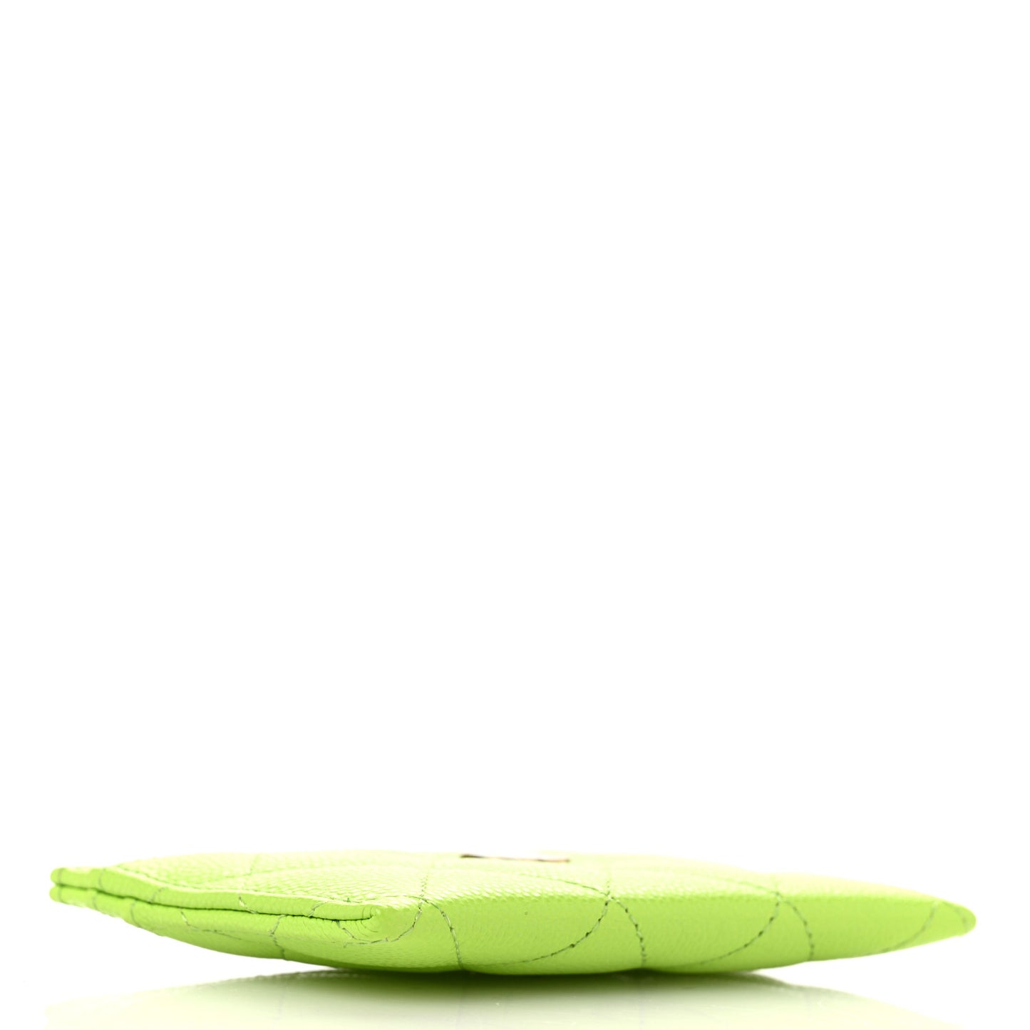 Caviar Quilted Card Holder Green