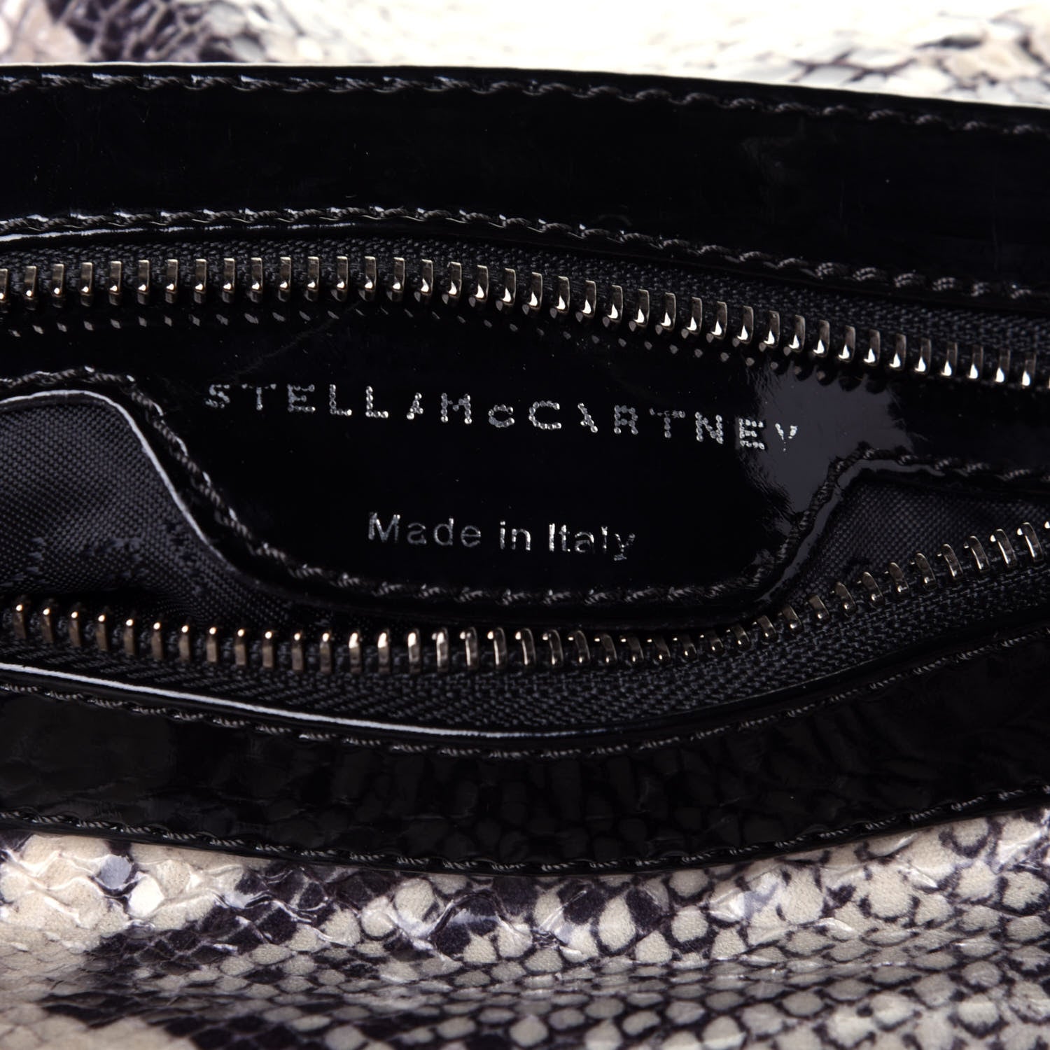 Stella McCartney Eco Python Falabella Fold Over Clutch Grey 6 of 12