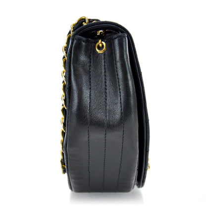 Chanel Lambskin Quilted Small Half Moon Flap Black 7 of 14