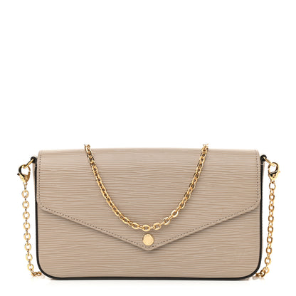 Louis Vuitton Epi Felicie Pochette Chain Wallet Galet 1 of 9