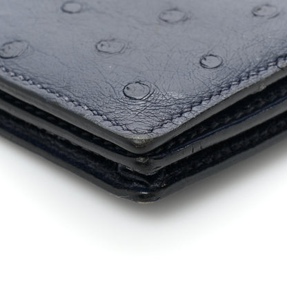 Hermes Ostrich Bearn Wallet Bleu Iris 13 of 17