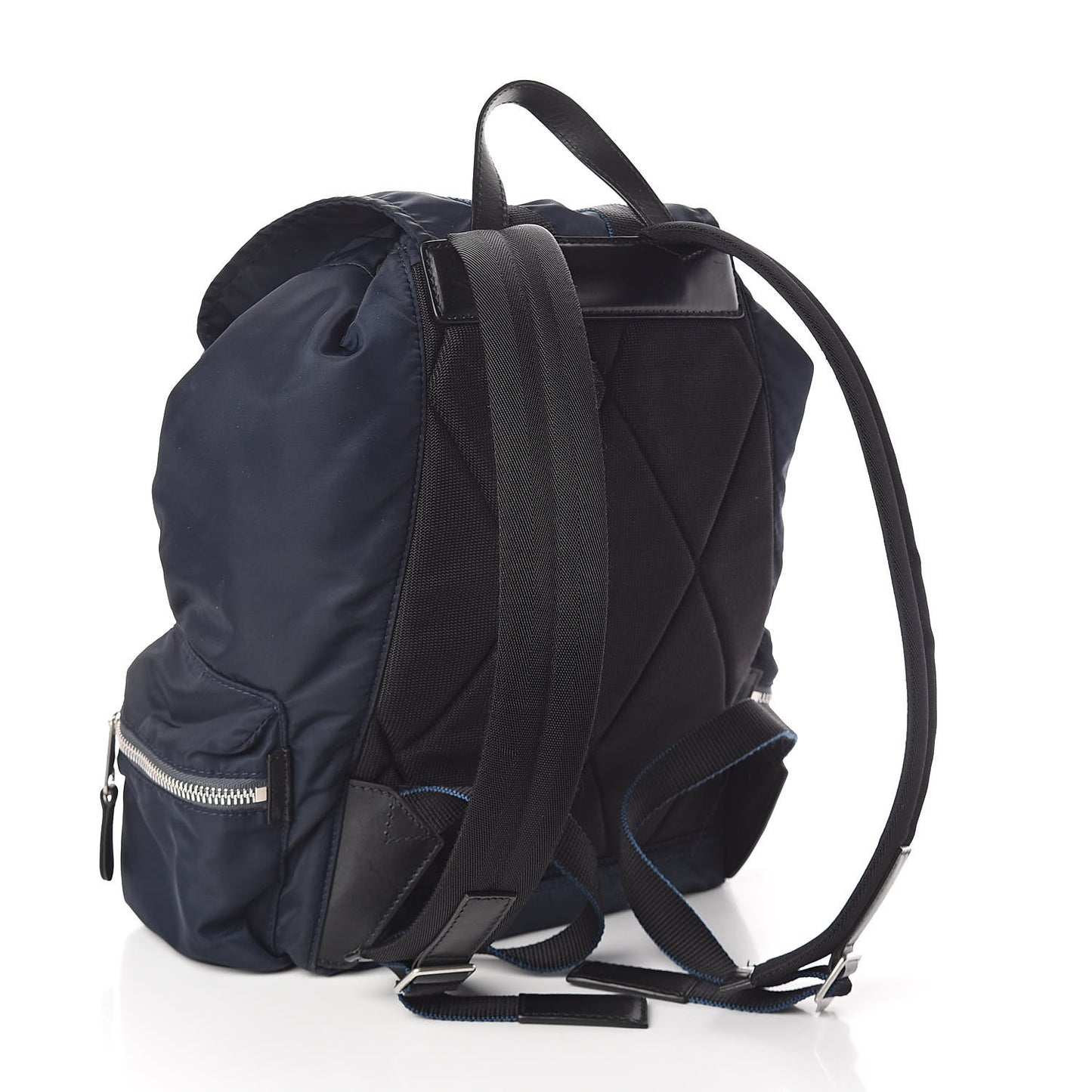Nylon Puffer Medium Rucksack Backpack Blue