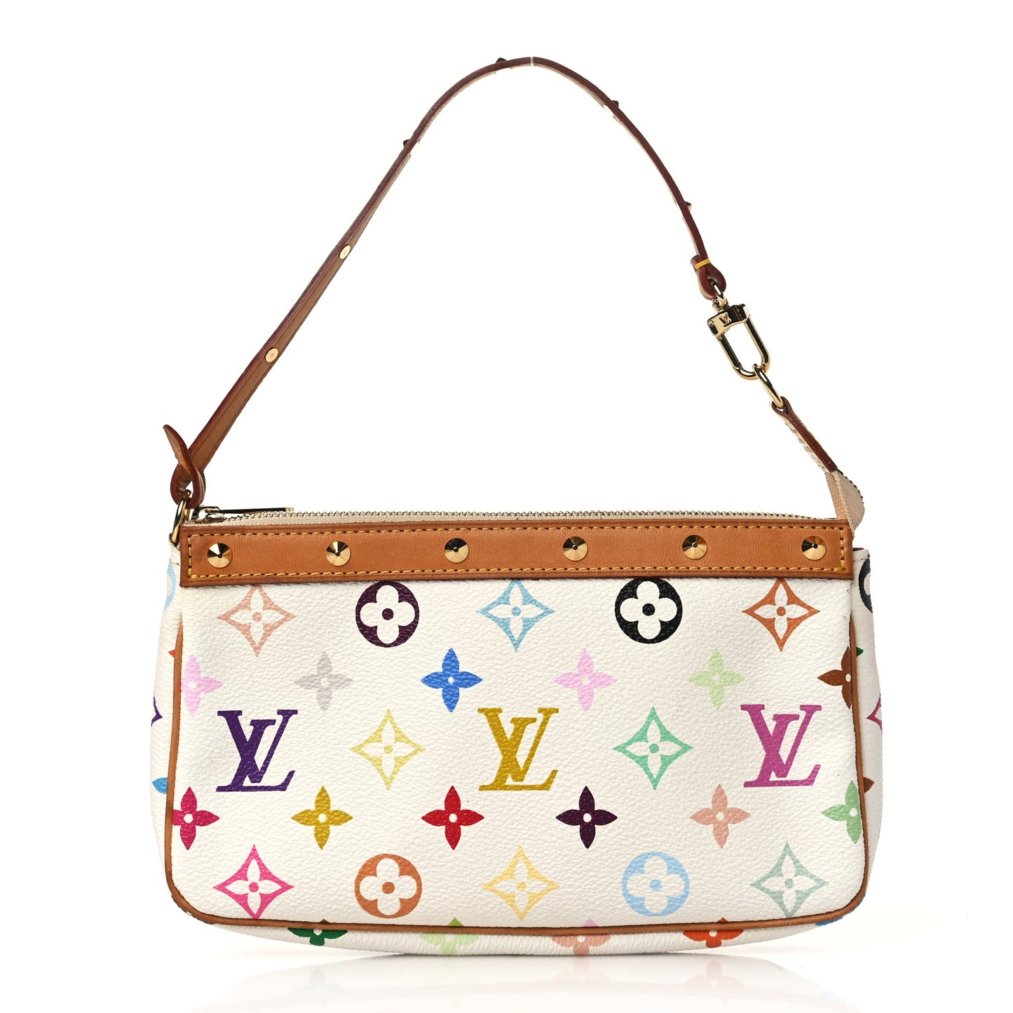 Monogram Multicolor Pochette Accessories White