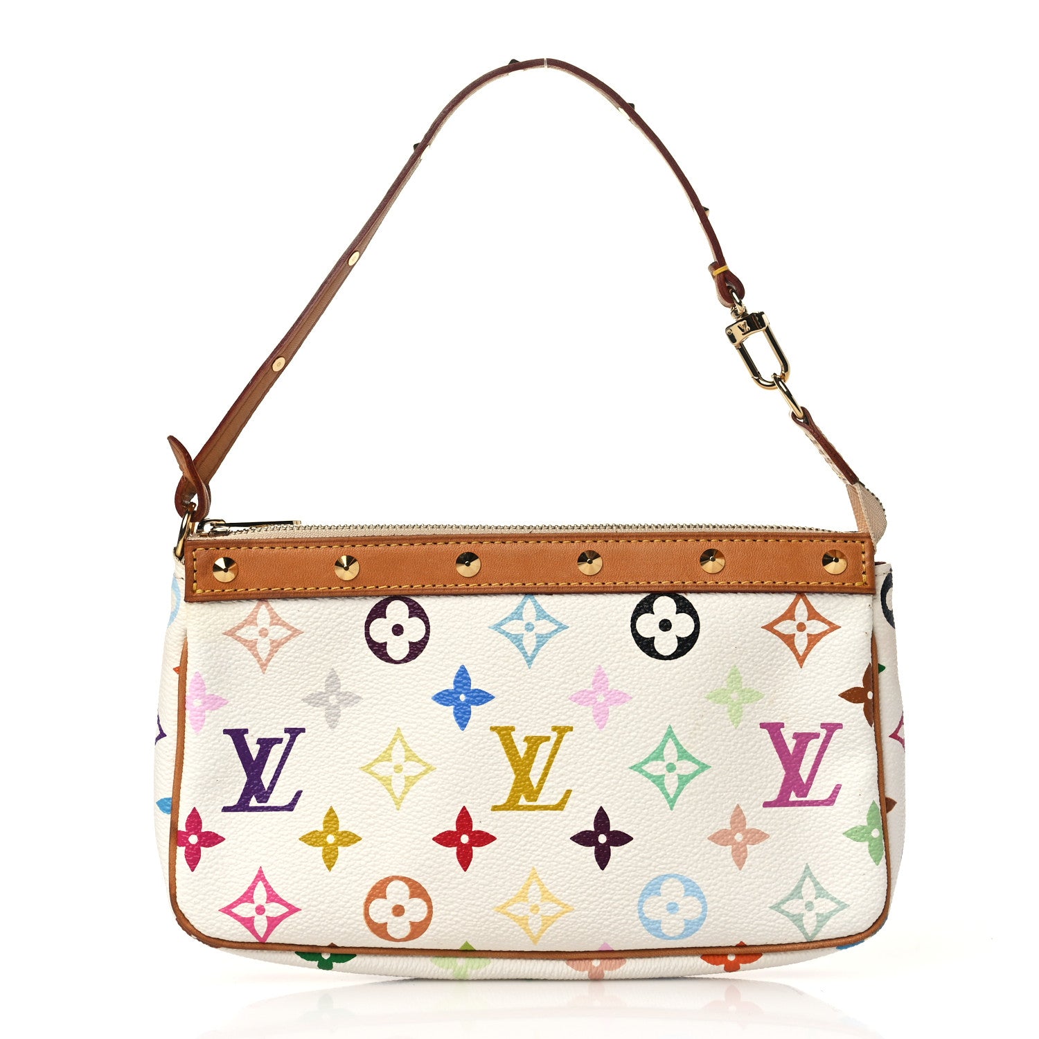 Louis Vuitton Monogram Multicolor Pochette Accessories White 1 of 8