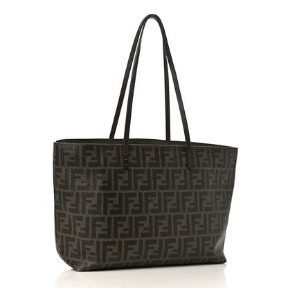 Fendi Zucca Spalmati Small Roll Tote Tobacco Moro 3 of 12