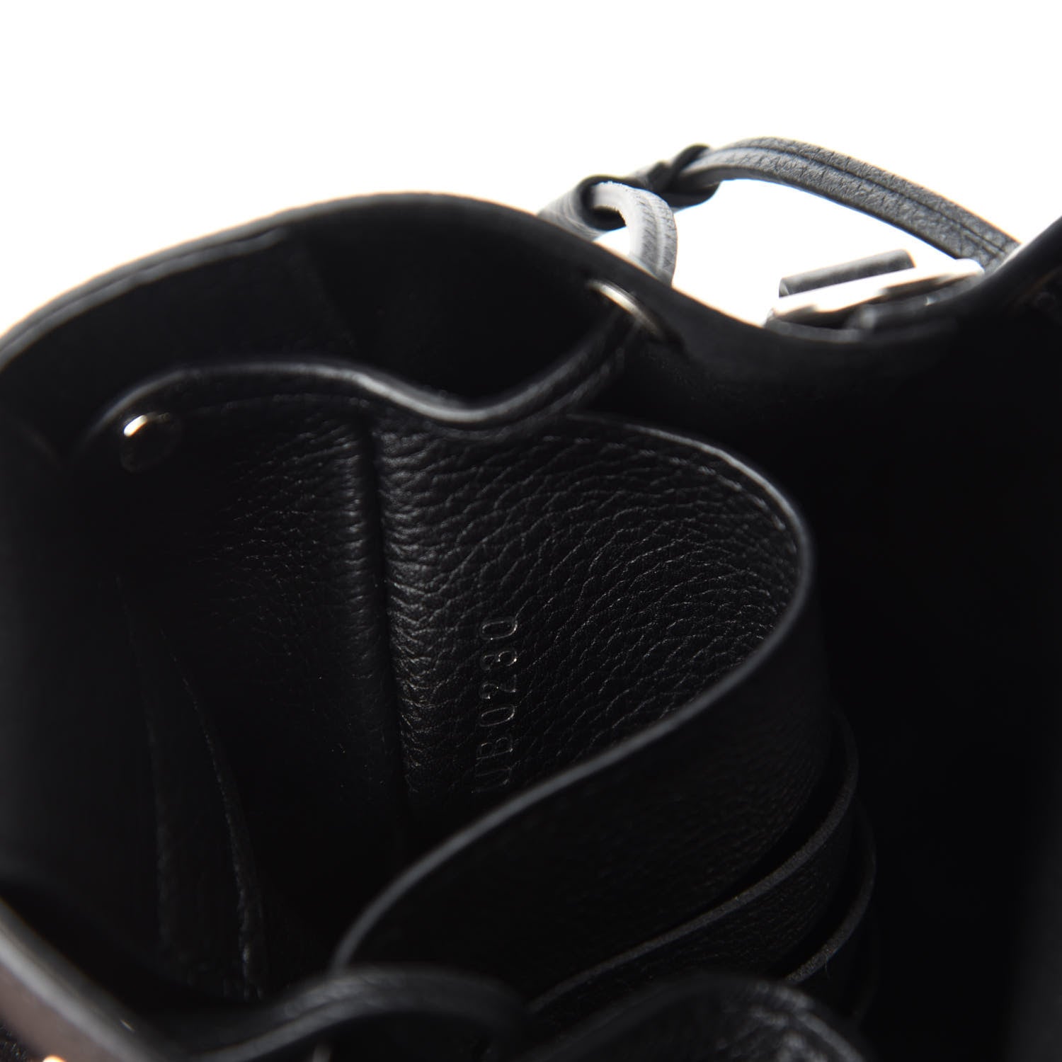 Louis Vuitton Calfskin Nano Lockme Bucket Black 9 of 11