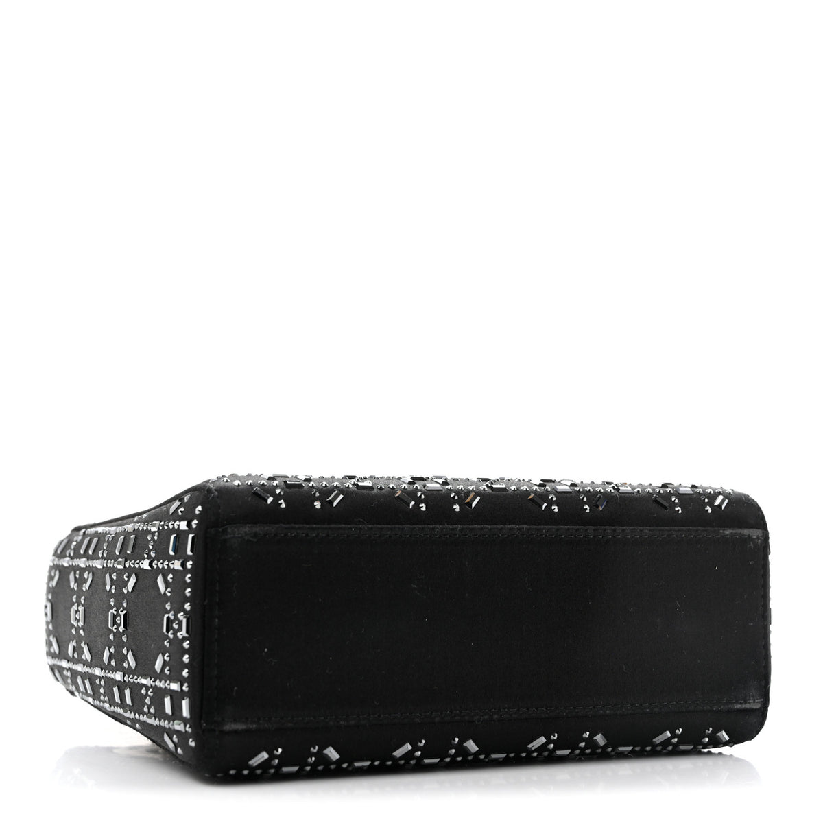 Christian Dior Satin Crystal Cannage Mini Lady Dior Black 6 of 25