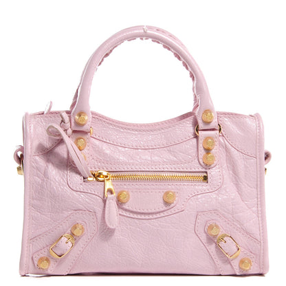 Balenciaga Agneau Giant 12 Gold Hardware Mini City Rose Poudre Rose Petunia 1 of 15