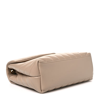 Saint Laurent Calfskin Y Quilted Monogram Small Loulou Chain Satchel Dark Beige 4 of 11
