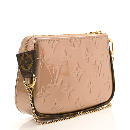 Louis Vuitton Metallic Vernis Mini Pochette Accessories Rose Gold 3 of 6
