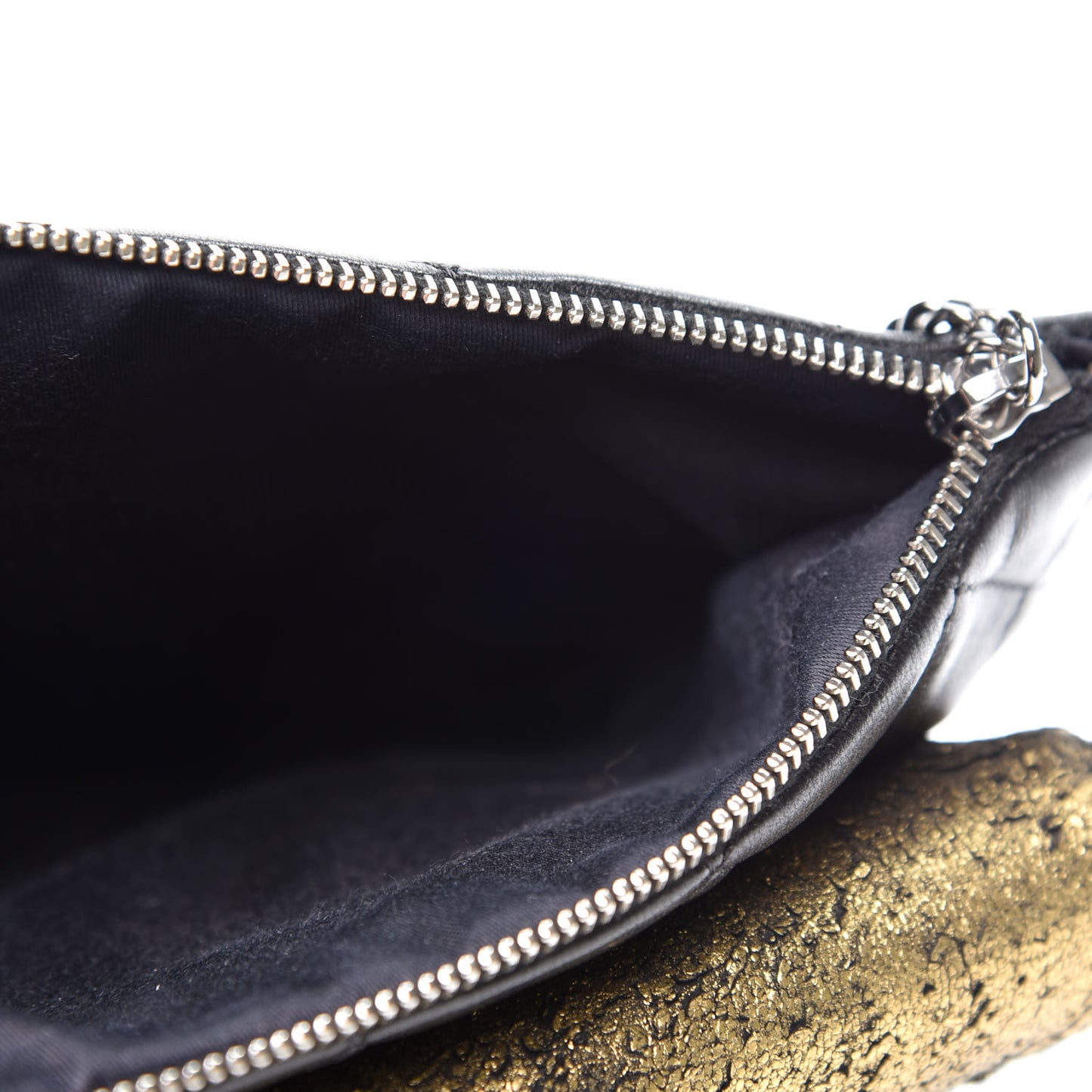 Lambskin Mineral Nights Wristlet Gold Black