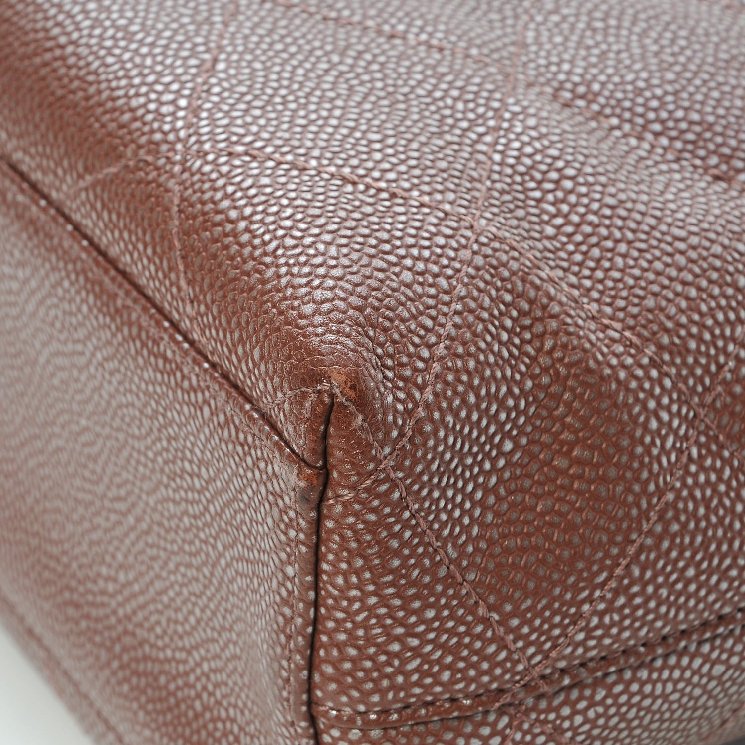 Chanel Metallic Caviar Quilted Shoulder Bag Brown 11 of 13