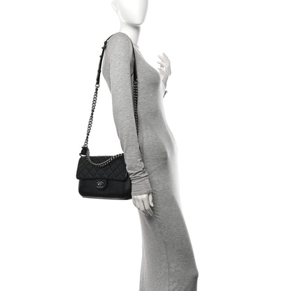 Chanel Calfskin Quilted Large Rock My Shoulder Flap Black 2 of 11
