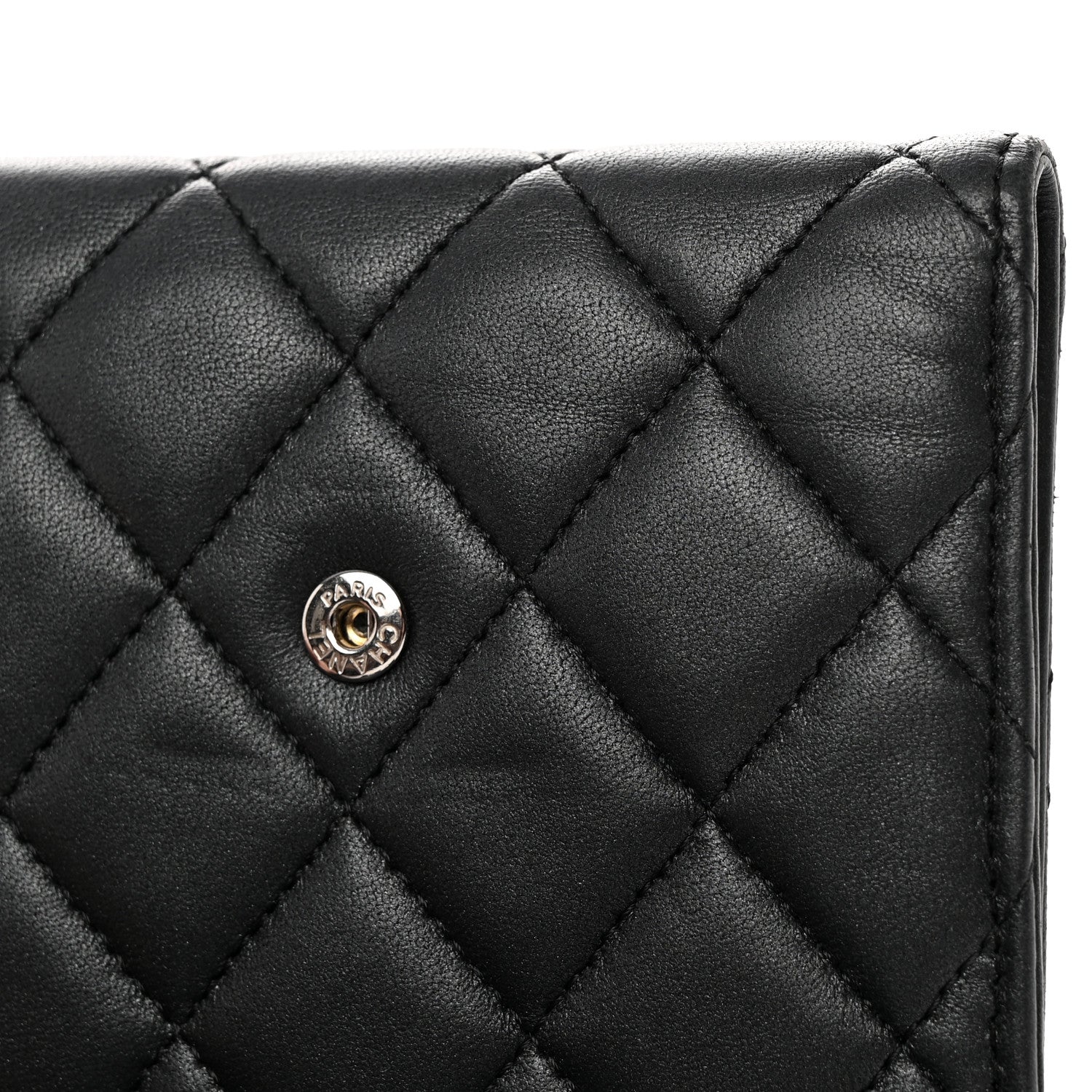 Chanel Lambskin Quilted Compact Flap Wallet So Black 10 of 12