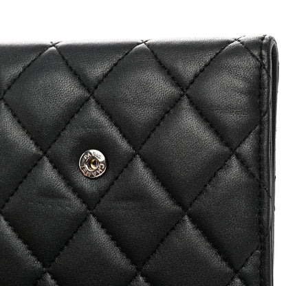 Chanel Lambskin Quilted Compact Flap Wallet So Black 10 of 12