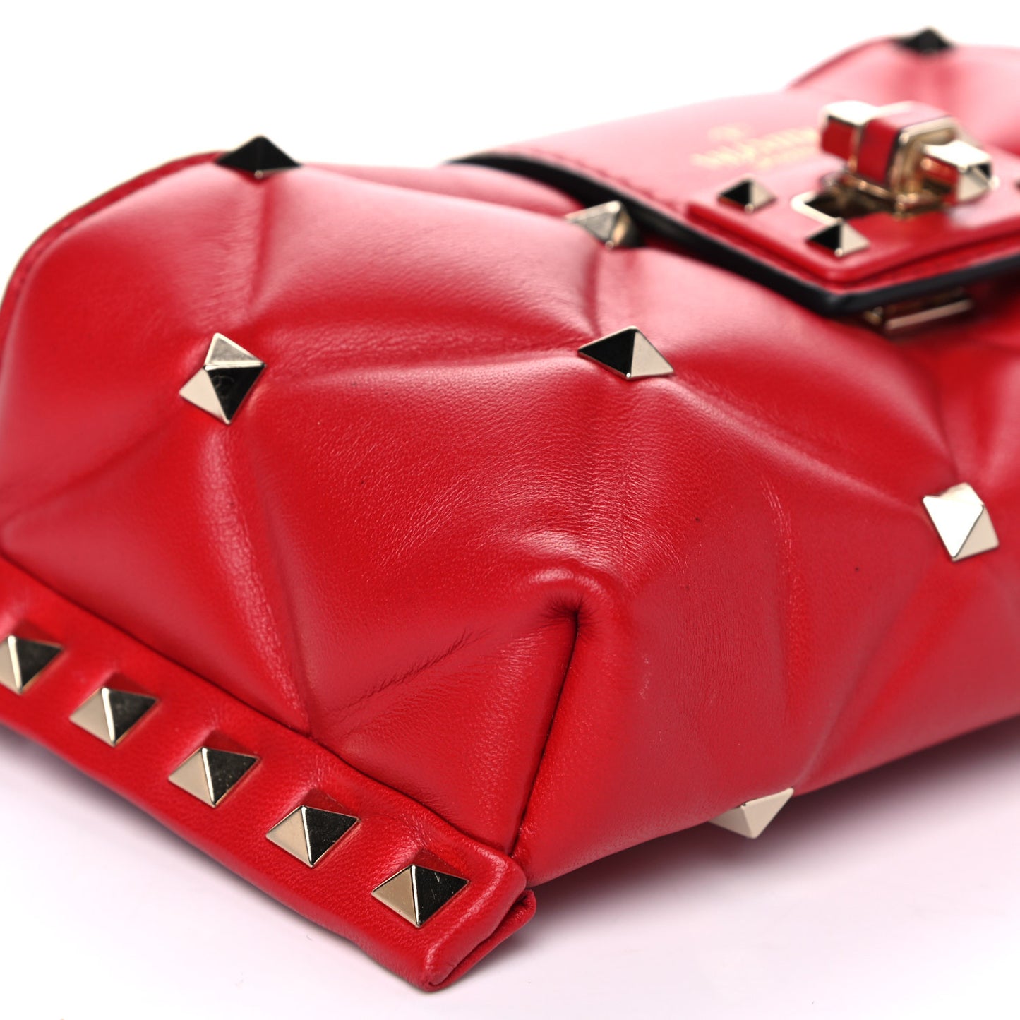 Nappa Candystud Wallet on Chain Rouge Pur