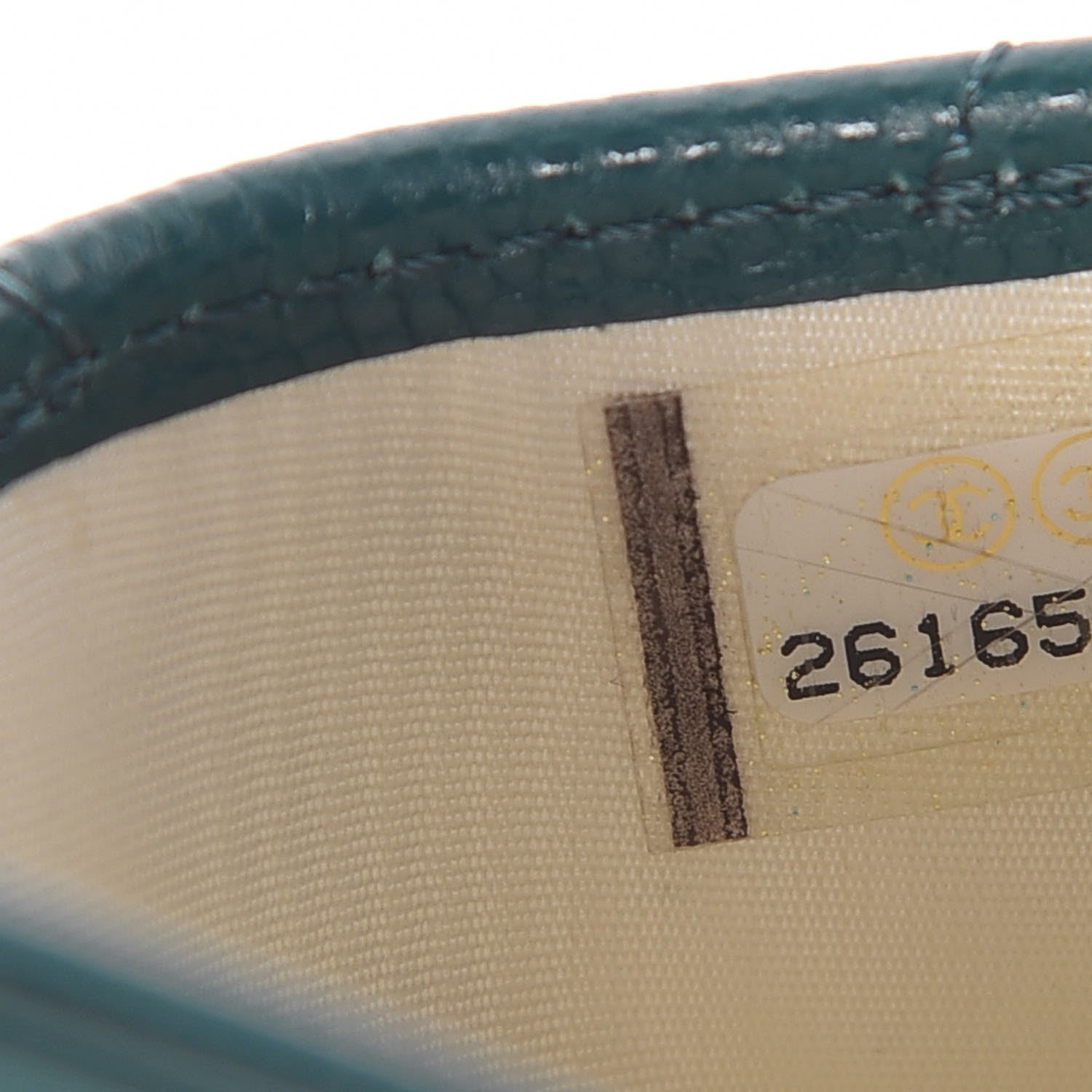 Chanel Caviar Quilted Card Holder Dark Turquoise 8 of 9