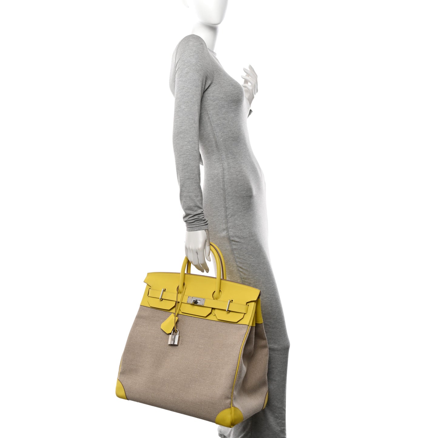 Toile De Camp Evercolor HAC Birkin 40 Ficelle Lime