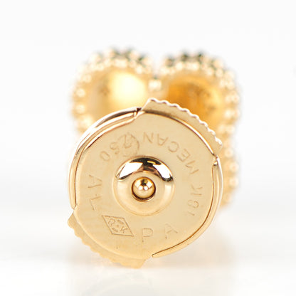 Van Cleef & Arpels 18K Yellow Gold Mother of Pearl Sweet Alhambra Earrings 4 of 5