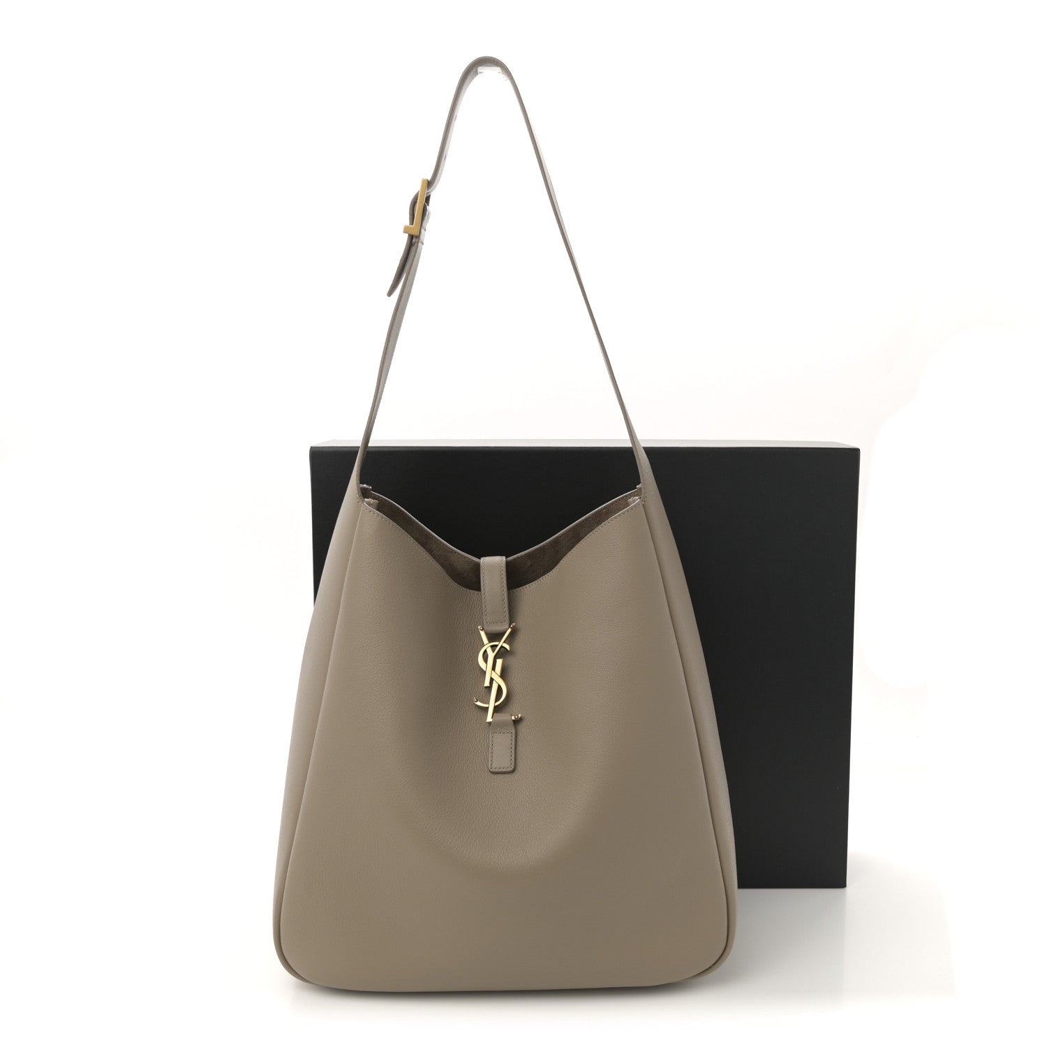 Saint Laurent Supple Calfskin Large Le 5 A 7 Soft Hobo Dusty Grey 12 of 12