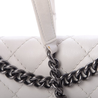 Chanel Calfskin Double Stitch Medium Boy Flap White 16 of 17