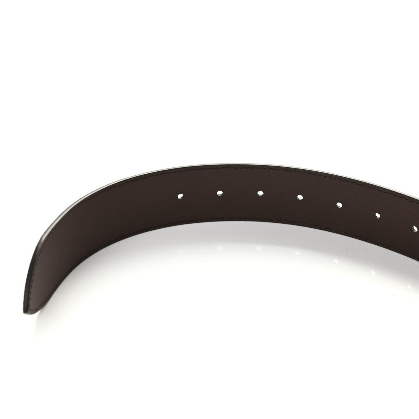X BALENCIAGA BB Supreme Monogram 40mm Belt 95 38 Beige Ebony Dark Brown