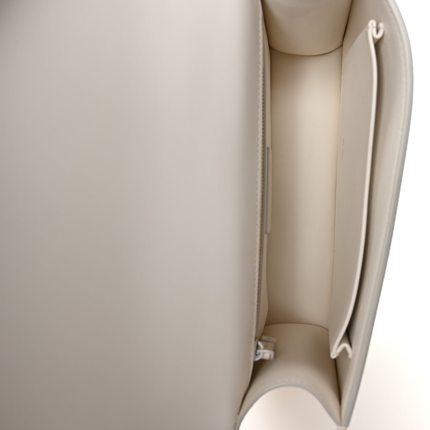 Ultra Matte Grained Calfskin 30 Montaigne Flap Bag White