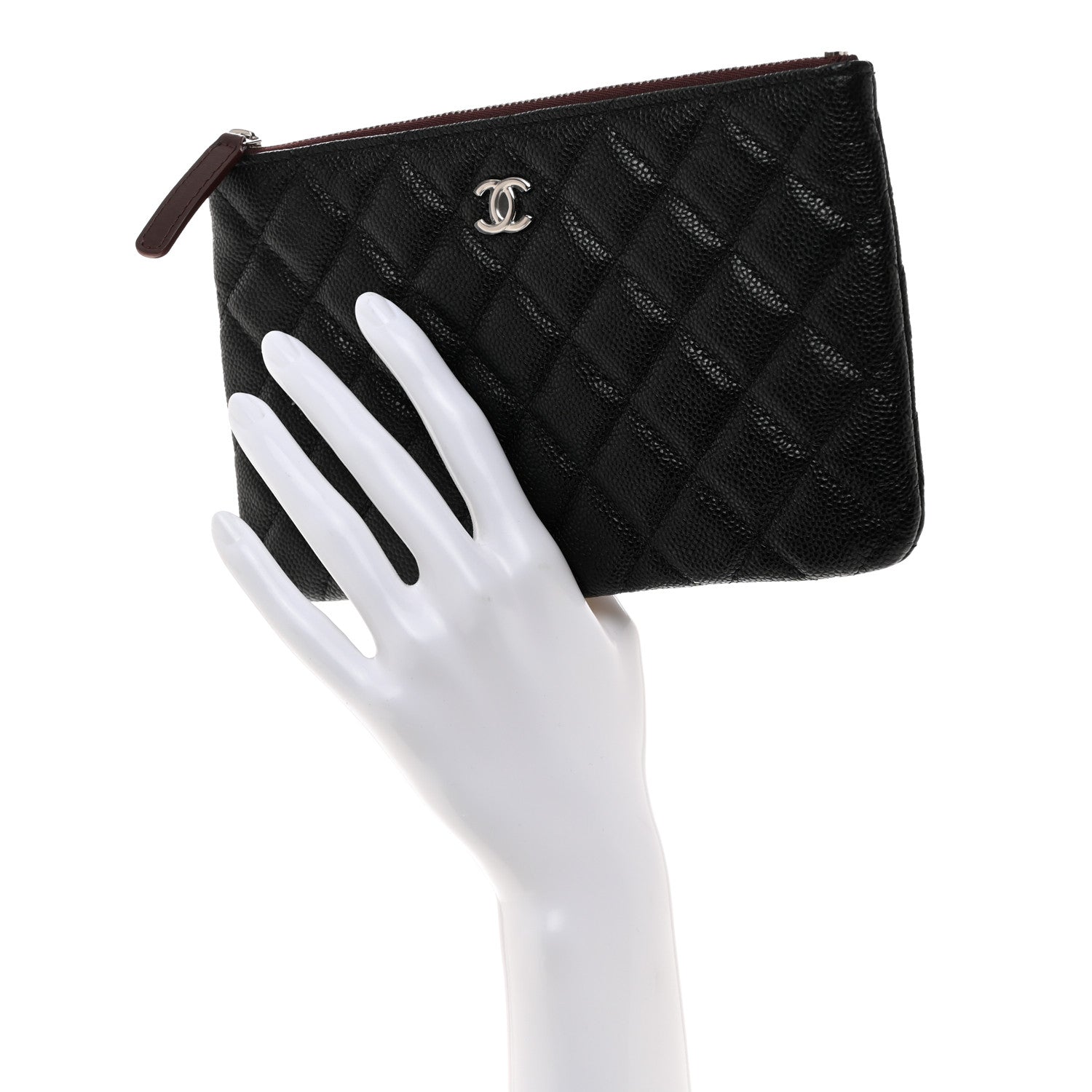 Chanel Caviar Quilted Cosmetic Case Black 2 of 8