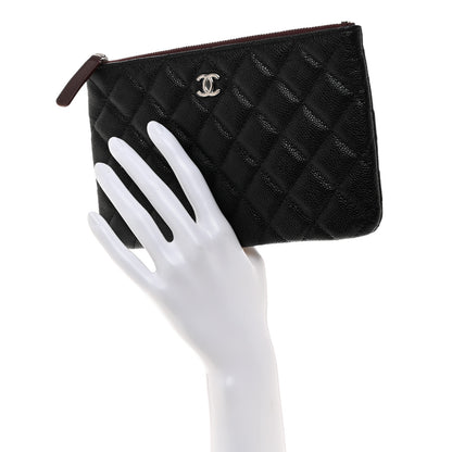 Chanel Caviar Quilted Cosmetic Case Black 2 of 8
