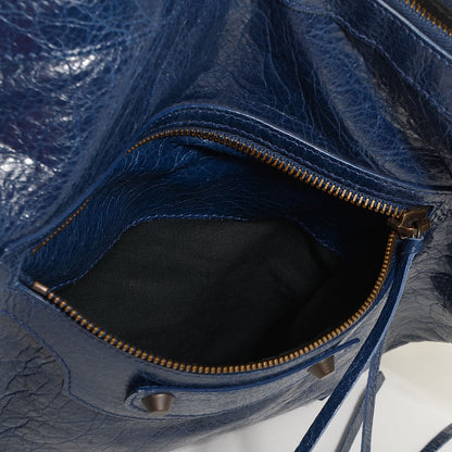 Balenciaga Agneau Classic Hardware Day Hobo Bleu Mineral 9 of 12