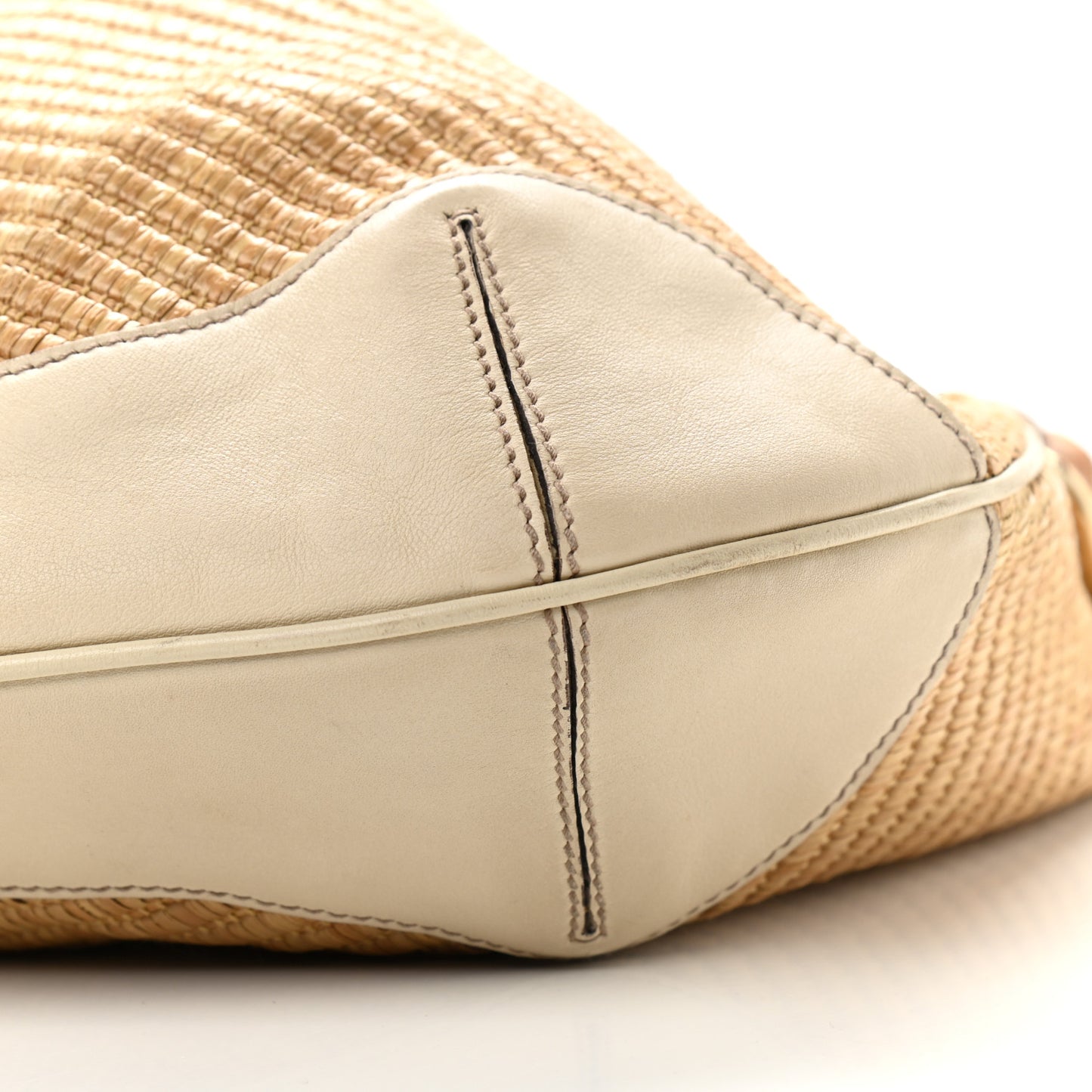 Straw Peggy Bamboo Handle Hobo