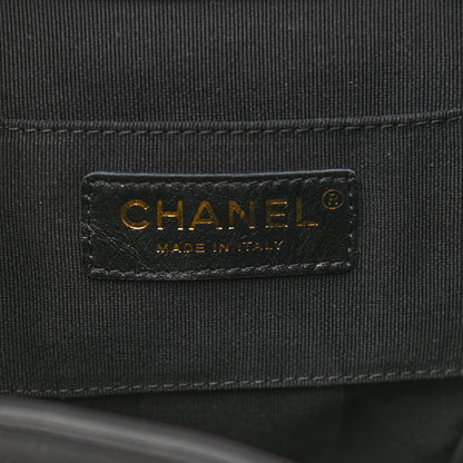 Chanel Glazed Aged Calfskin Quilted Small Duma Drawstring Backpack Black 6 of 10