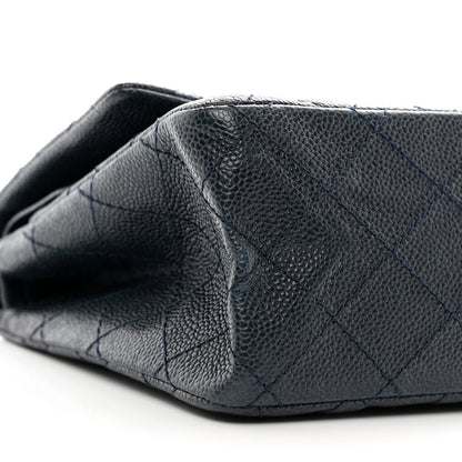 Chanel Caviar Quilted 2.55 Reissue 226 Flap Navy Blue 9 of 14