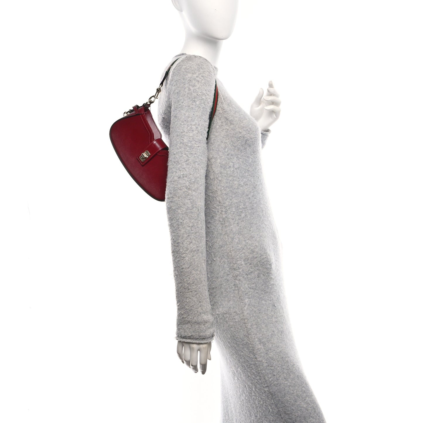 Boarded Dyana Lux Mini Moon Side Shoulder Bag Rosso Ancora