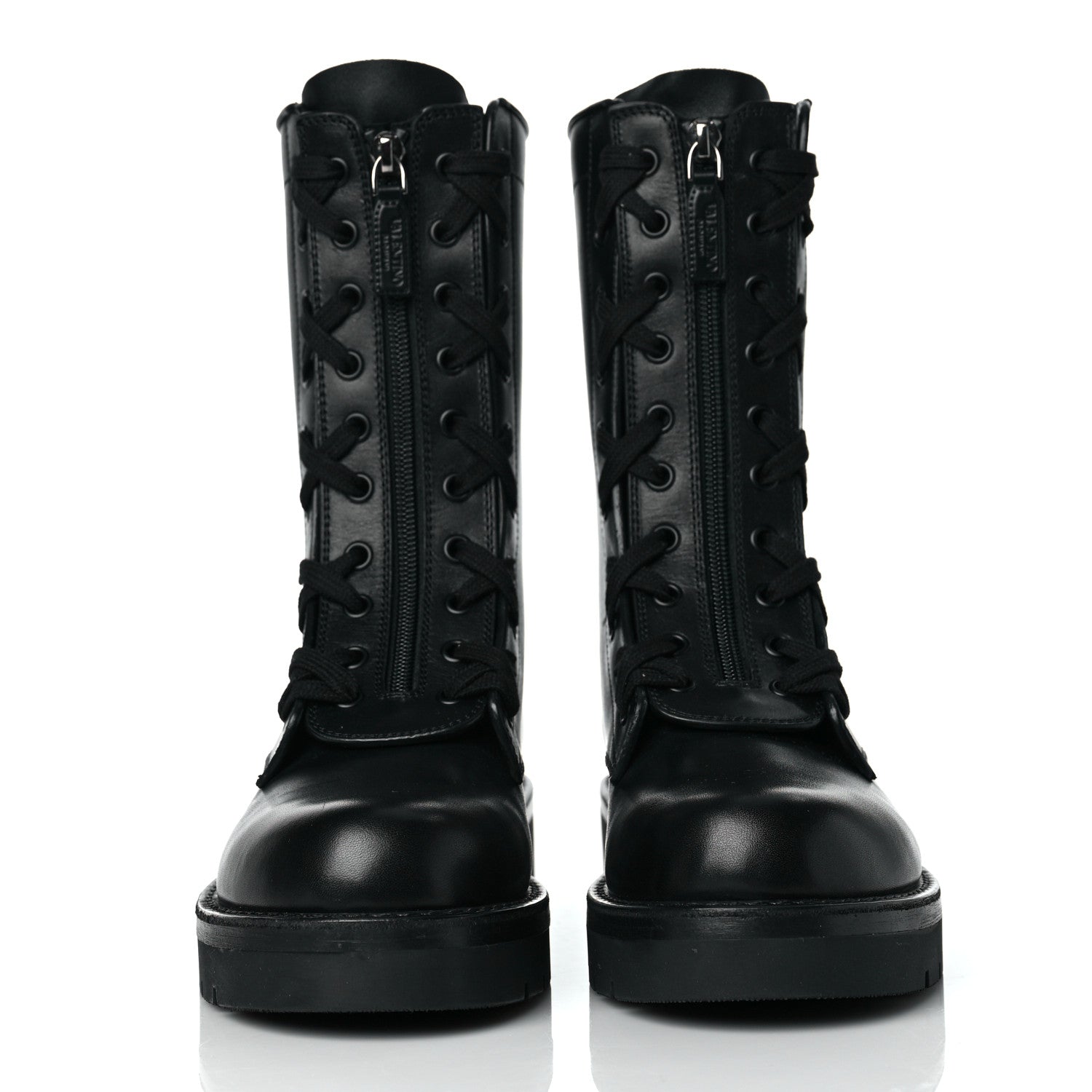 Valentino Garavani Calfskin XCombat 20/40mm Boots 39.5 Black 2 of 7