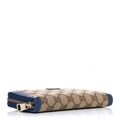 Gucci Monogram Zip Around Wallet Blue 3 of 5