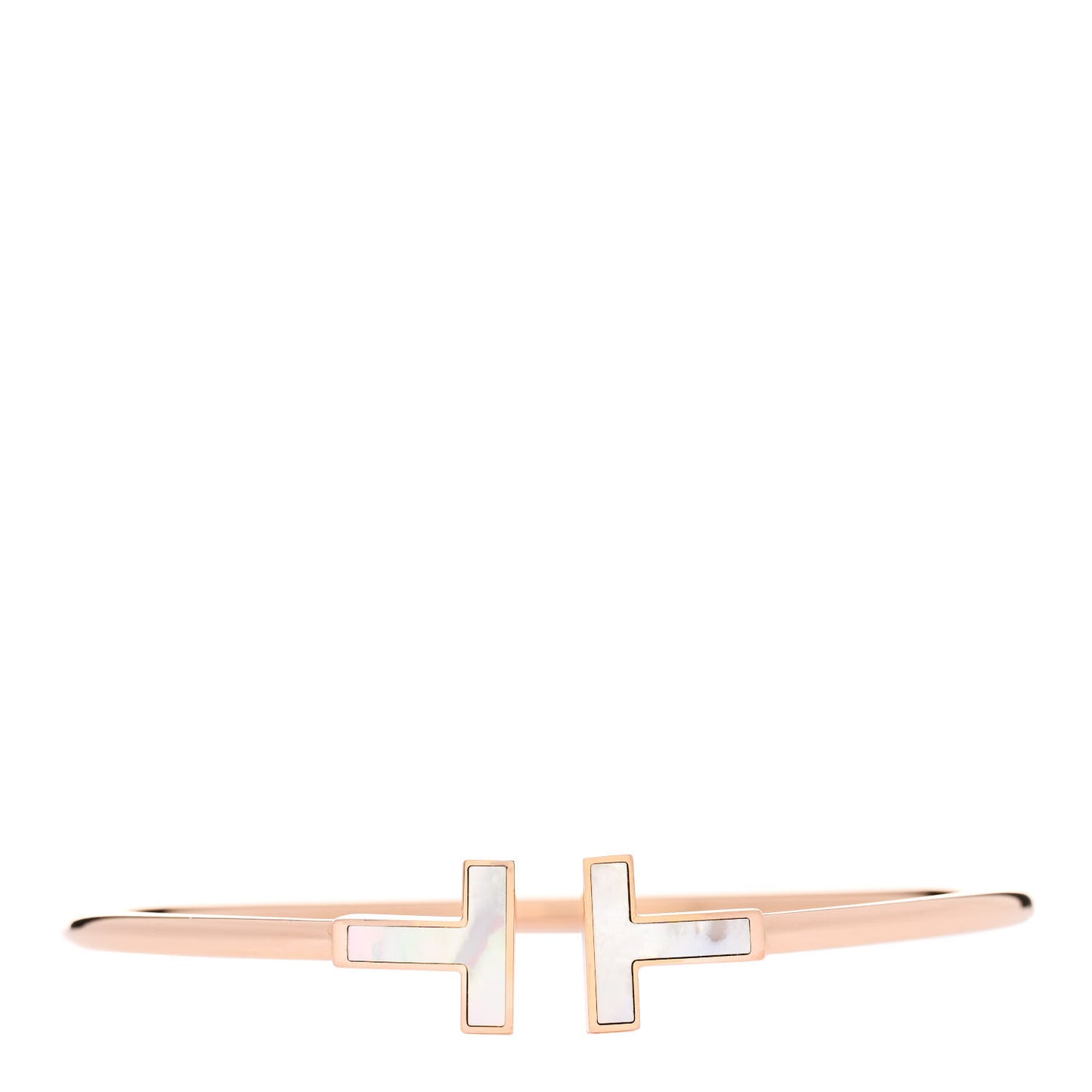 18K Rose Gold Mother of Pearl T Wire Bracelet